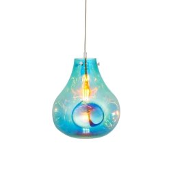 Szklana lampa wisząca niebieski klosz okrągły minimalistyczna klasyczna uniwersalna designerska Europa 99791 ENDON