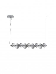 Minimalistyczna lampa wisząca LED szklany klosz kule szara uniwersalna nowoczesna możliwość ściemniania Luces Exclusivas