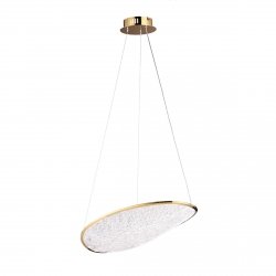 Designerska nowoczesna lampa wisząca LED owalna złota salonowa dekoracyjna Empire P0637D Maxlight 
