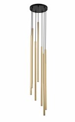 Złota lampa wisząca sopel długi lux VII Sigma 40750 lampa nad stół nad wyspę złote rurki 