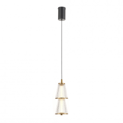 Geometryczna lampa wisząca SANSA 5W LED MILAGRO złota salonowa jadalniana