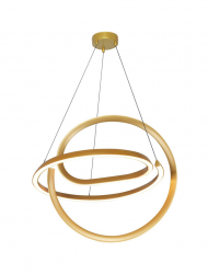 Nowoczesna fantazyjna lampa wisząca LED złota minimalistyczna dekoracyjna VELENNE P241249401E Zumaline