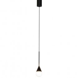 Lampa wisząca Nata  PL0104-BK Yaskr czarna IP44 LED 3000K 
