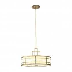 Nowoczesna lampa wisząca Fusion Feiss FE-FUSION-P-L-PNBR Naturalny mosiądz w stylu Art Deco