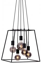 ITALUX ALMODOVI PND-11532-5-BL LAMPA WISZĄCA CZARNA LOFT