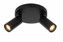 Nowoczesny plafon lampa sufitowa czarna regulowane dwie tuby uniwersalna minimalistyczna aluminiowa RITMO 09942/12/30 Lucide