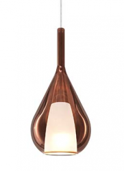 Szklana miedziana lampa wisząca nowoczesna designerska salonowa dekoracyjna Kalique sp1-3 d18 360065 Ideal Lux 