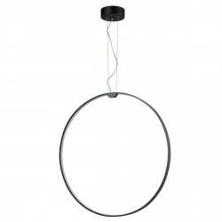 Czarna lampa wisząca 74cm okrąg LED nowoczesna uniwersalna minimalistyczna aluminiowa ACIRCULO ST-10453P-D740A black Step Into Design