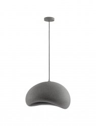 Nowoczesna szara lampa wisząca półokrągły klosz minimalistyczna uniwersalna możliwość ściemniania PALINZA LE45320 Luces Exclusivas