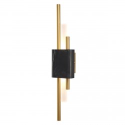 Nowoczesny designerski kinkiet ścienny LED glamour czarno złoty marmurowy geometryczny ELLIE ST-7007W-BLACK Step Into Design