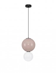 Minimalistyczna lampa wisząca LED szklany klosz kule mokka i biała uniwersalna nowoczesna Luces Exclusivas