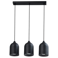 Prosta elegancka lampa wisząca metalowa loftowa minimalistyczna NILO LP-0110/3L BK LIGHT PRESTIGE