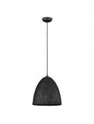 Nowoczesna lampa wisząca półokrągły czarny abażur jedwab i papier designerska uniwersalna możliwość ściemniania TALVORA LE45310 Luces Exclusivas