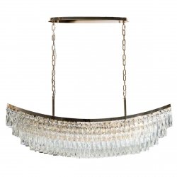 Złota kryształowa lampa wisząca żyrandol do salonu w stylu glamour ZAMBEZI 120 AZ6913 Azzardo