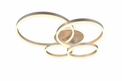 Lampa sufitowa plafon LED srebrny okrągły z pierścieniami nowoczesny możliwość ściemniania DRAKE 632210407 Trio