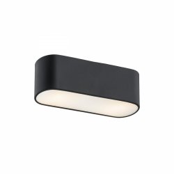 Niebanalny designerski nowoczesny zaokrąglony plafon czarny TONI 903 Argon
