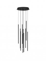 Minimalistyczna lampa wisząca LED aluminiowa zwis czarna uniwersalna klasyczna nad stół do salonu sypialni Luces Exclusivas