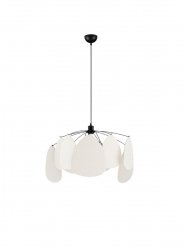 Nowoczesna Lampa Wisząca Lniana Biała 50 cm Luces Exclusivas 