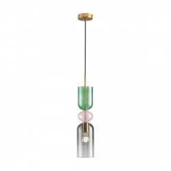 Lampa wisząca nowoczesna szklany kolorowy klosz designerski regulacja wysokości PASTELLO ST-DN399B Step Into Design