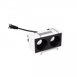 Oprawa wpustowa do skompletowania podwójna minimalistyczna prostokąt biała metalowa Modular H180.01 MAXLIGHT 