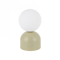 Lampka nocna w pistacjowym kolorze z okrągłym szklanym kloszem na żarówkę G9 do nowoczesych wnętrz MIKI 11389 TK-LIGHTING