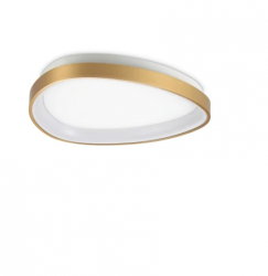 Lampa sufitowa LED okrągła złota minimalistyczna klasyczna Gemini pl d042 on-off 2700k 341453 IDEAL LUX 