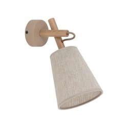 Abażurowy kinkiet ścienny brązowy drewniany boho minimalistyczny uniwersalny dekoracyjny VAIO 11604 TK-LIGHTING