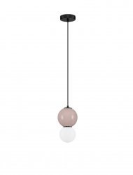 Minimalistyczna lampa wisząca LED szklany klosz kule mokka i biała uniwersalna nowoczesna JORELIA LE45256 Luces Exclusivas