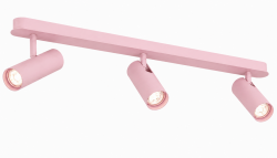 Lampa sufitowa liniowa z 3 reflektorami regulowana różowa minimalistyczna uniwersalna LINCA 6369 Argon