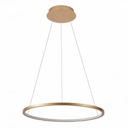 Nowoczesna Lampa Wisząca LED Złoty Okrąg VINOLA PND-56135B-100RPC-GD-3KS4K-TRDIMM ITALUX