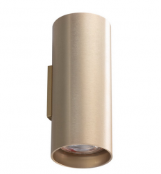 Nowoczesny minimalistyczny kinkiet ścienny złoty dekoracyjny designerski świecący góra-dół VELIA ROUND AZ4397