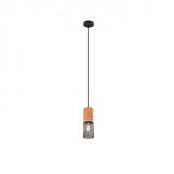 Lampa Wisząca Minimalistyczna Czarno Brązowa Vintage TOSH 304300132 TRIO