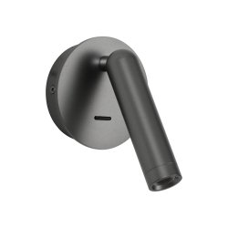 Szary kinkiet reflektor z wyłącznikiem regulowany LED 2,5W Carda Italux WL-64834-1-GR