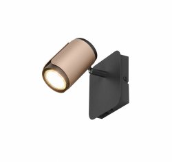 Nowoczesna lampa ścienna kinkiet brązowa regulowana tuba uniwersalna minimalistyczna metalowa GILLAN 814570165 Trio