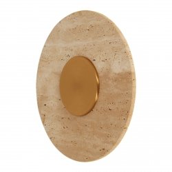 Kinkiet ścienny LED okrągły z trawertynu designerski nowoczesny dekoracyjny Sun W0417 Maxlight 