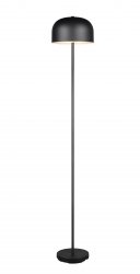 Nowoczesna dekoracyjna lampa podłogowa LED czarna półokrągły klosz minimalistyczna klasyczna metalowa ściemnialna JEFF R49151132 Rl