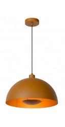 Bursztynowa dekoracyjna lampa wisząca metalowy klosz SIEMON 45496/01/44 LUCIDE