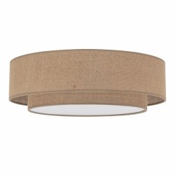 Nowoczesny plafon okrągły abażur brązowy 50cm boho minimalistyczny klasyczny CALISTO JUTA 11046 TK-Lighting