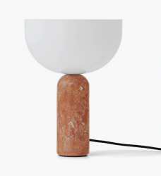 Lampka stołowa nocna półokrągła marmurowa nowoczesna designerska dekoracyjna na komodę 35cm Kizu 20423 New Works