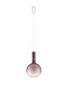 Szklana Lampa Wisząca Minimalistyczna Brązowy Szklany Klosz JAVIER LE44485 Luces Exlusivas