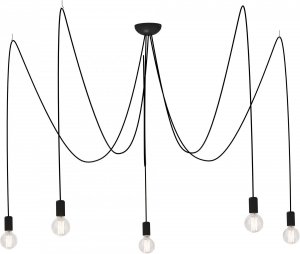 LAMPA WISZĄCA PAJĄK NOWODVORSKI SPIDER BLACK 6788 KABLE CZARNA