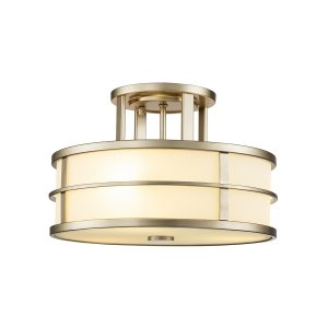 Nowoczesna Lampa sufitowa plafon Fusion Feiss FE-FUSION-SF-PNBR Naturalny mosiądz w stylu Art Deco