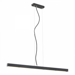 Współczesna metalowa lampa wisząca industrialna minimalistyczna czarna listwa duża długa wbudowany LED VERMONT 3951 Argon