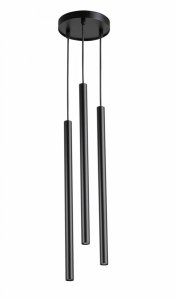 Czarna lampa wisząca sopel III Sigma 33622 lampa nad stół nad wyspę czarne rurki 
