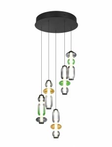 Lampa wisząca LED wielopunktowa nowoczesna szklane klosze kolorowe designerska ściemnialna MINERVA 334330517 Trio 