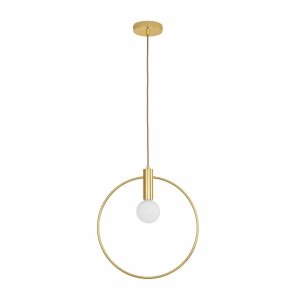 Złota lampa wisząca okrąg 25cm nowoczesna uniwersalna minimalistyczna Bella DP0001A-250R Step Into Design