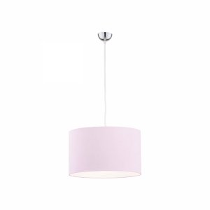 Różowa lampa wisząca dziecięca klasyczna tkaninowy abażur chrom regulacja wysokości MAGIC 4136 Argon