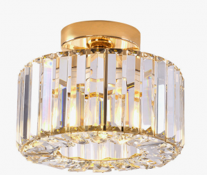 Kryształowy złoty plafon glamour VETRO  LP-2910/1C GD Light Prestige