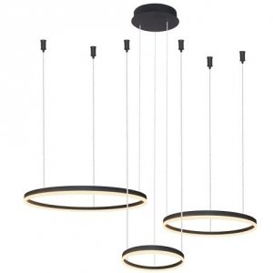 Lampa Wisząca Czarne Okręgi HALO 80+60+40 BK + REMOTE AZ4972 AZZARDO