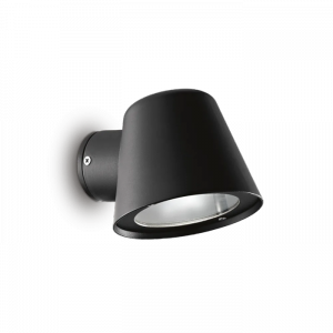 Czarny Minimalistyczny Kinkiet Ogrodowy Szklane Elementy GAS 020228 IDEAL LUX